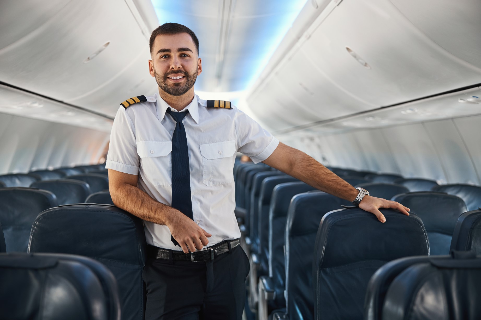 Friendly professional airman
